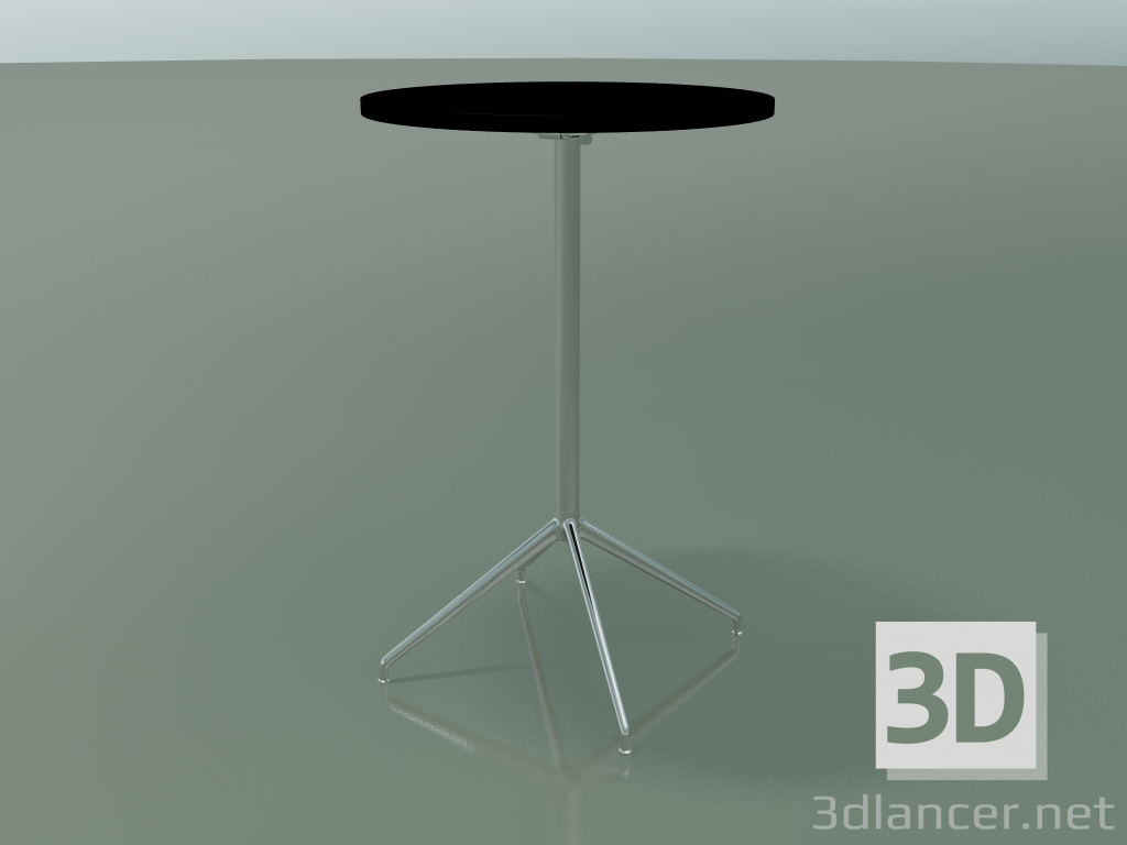 Modelo 3d Mesa redonda 5717, 5734 (H 105 - Ø69 cm, desdobrado, preto, LU1) - preview