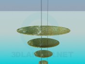 Chandelier with metal disks