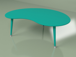 Table basse Kidney monochrome (turquoise)