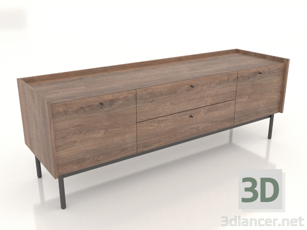 modello 3D Porta TV 1600x470x570 - anteprima