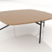 3d model Low table 90x90 with a wooden table top - preview