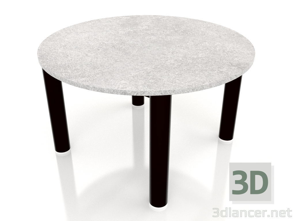 3d модель Стол журнальный D 60 (Black, DEKTON Kreta) – превью