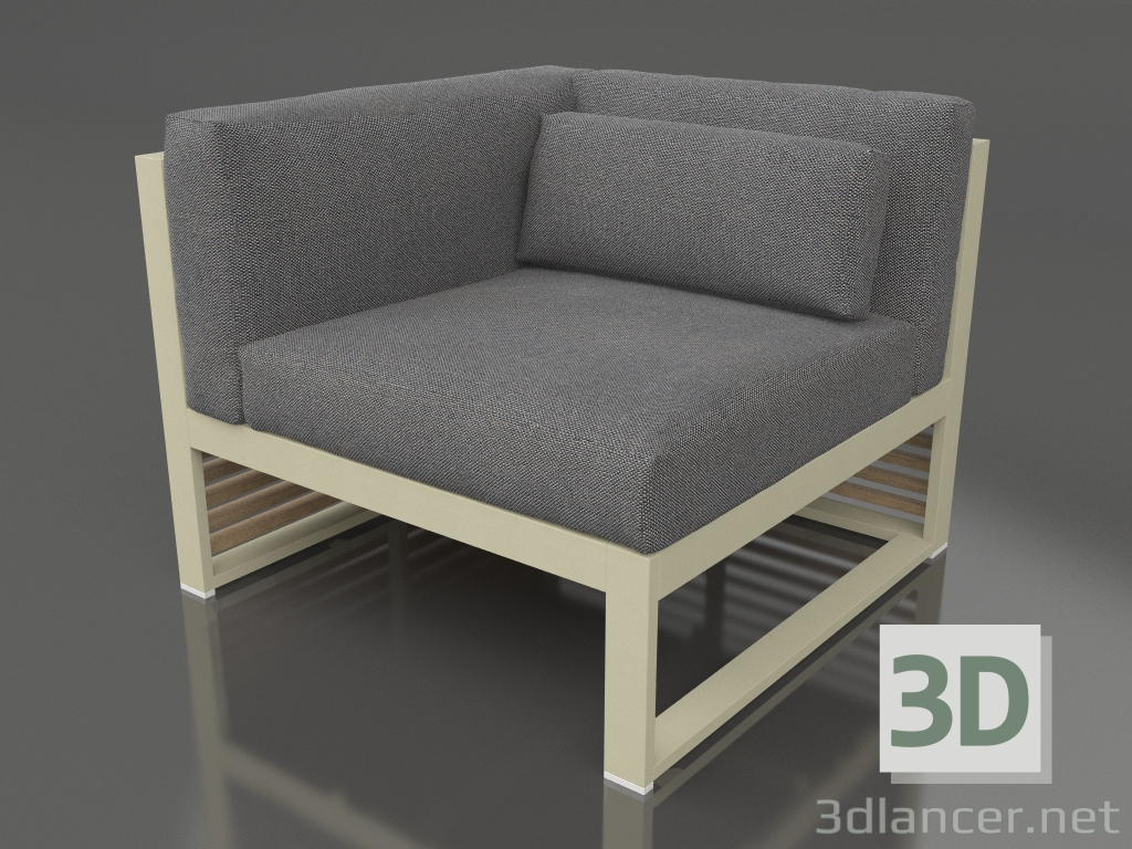 Modelo 3d Sofá modular, seção 6 esquerda (Ouro) - preview