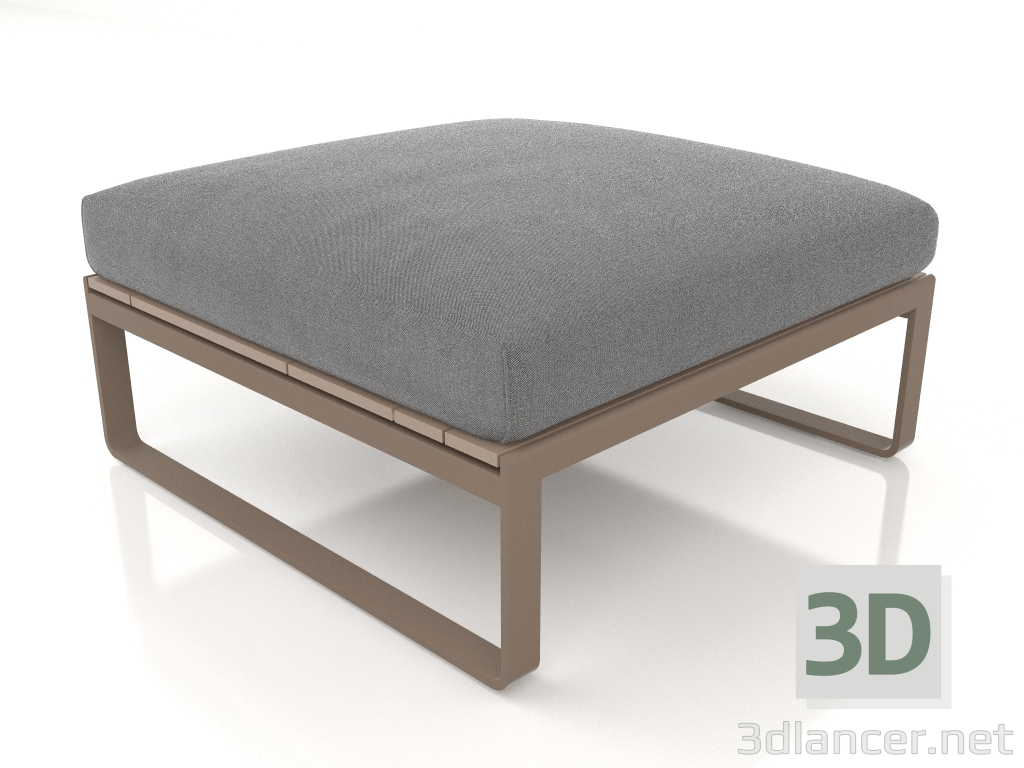 modello 3D Divano componibile, pouf (Bronzo) - anteprima