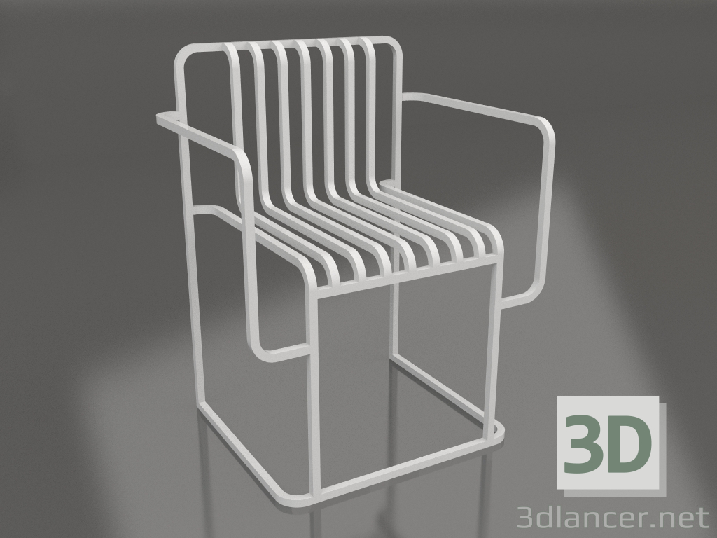 modello 3D Sedia da pranzo (Grigio) - anteprima