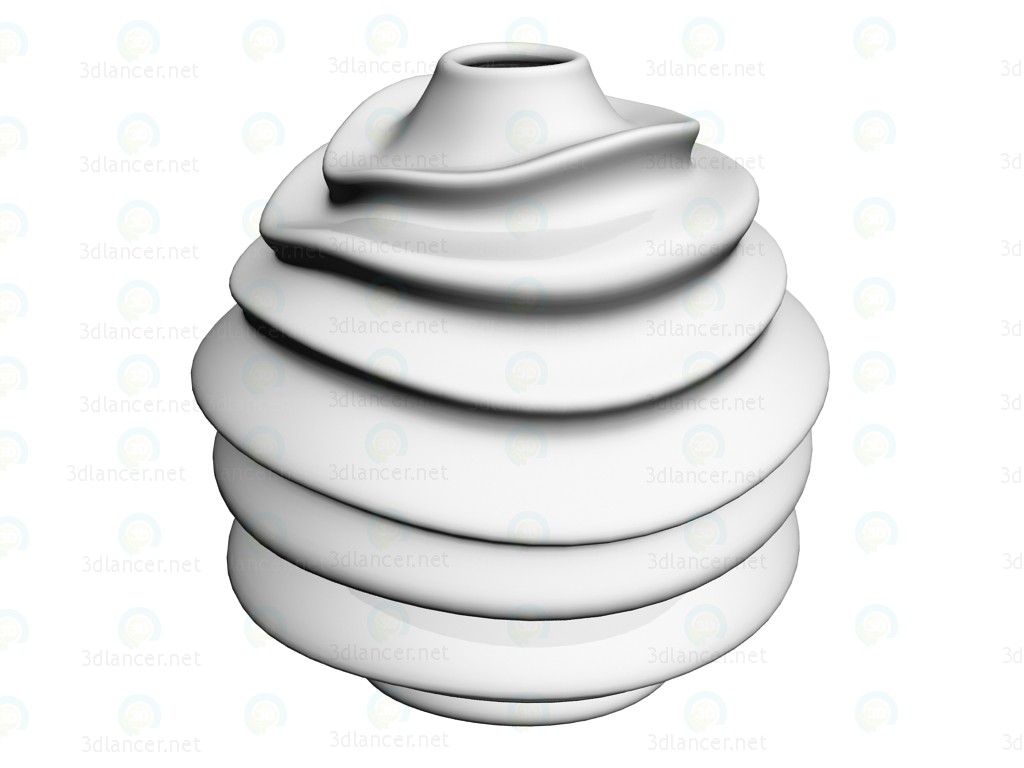 3d model White vase 35 Twist - preview