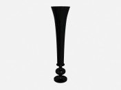 Vase with curly stem Flute black