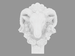 Marble Sculpture Head of a Ram