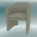 3d model Silla de comedor, mocasín de oficina (SC24, H 79cm, 57x59cm, Velvet 14 Pearl) - vista previa