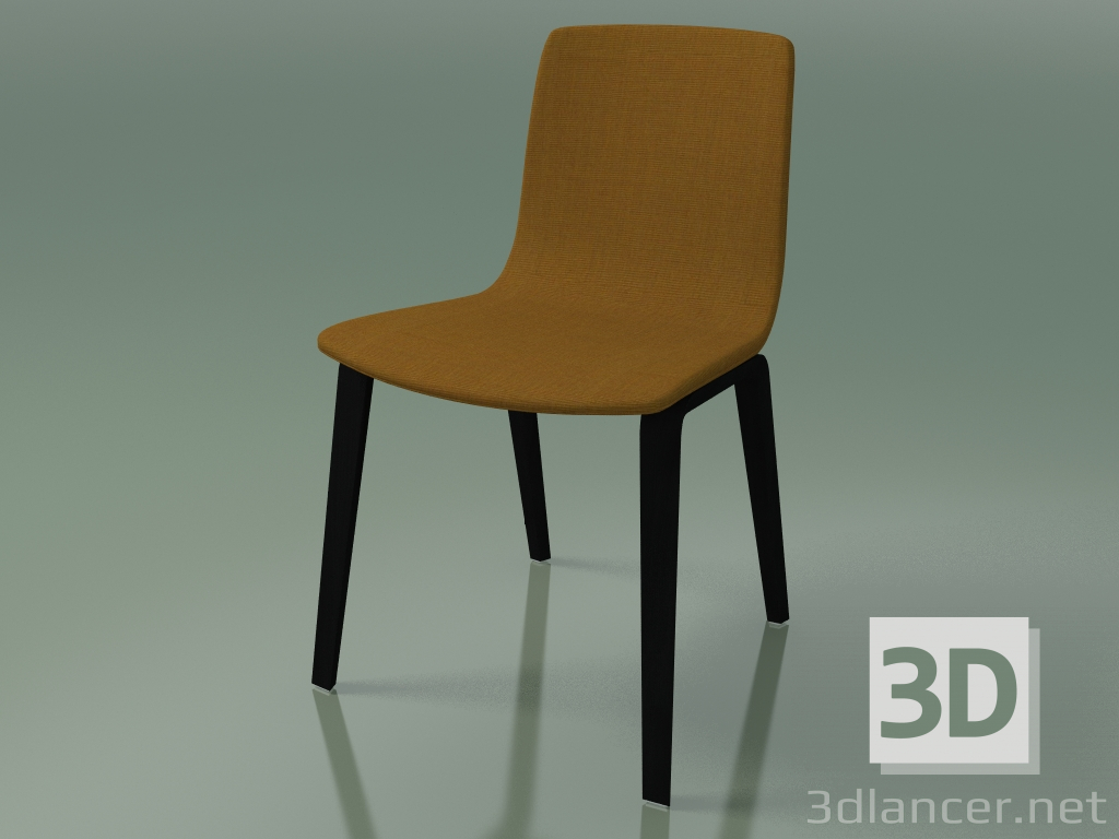 3D Modell Stuhl 3955 (4 Holzbeine, gepolstert, schwarze Birke) - Vorschau