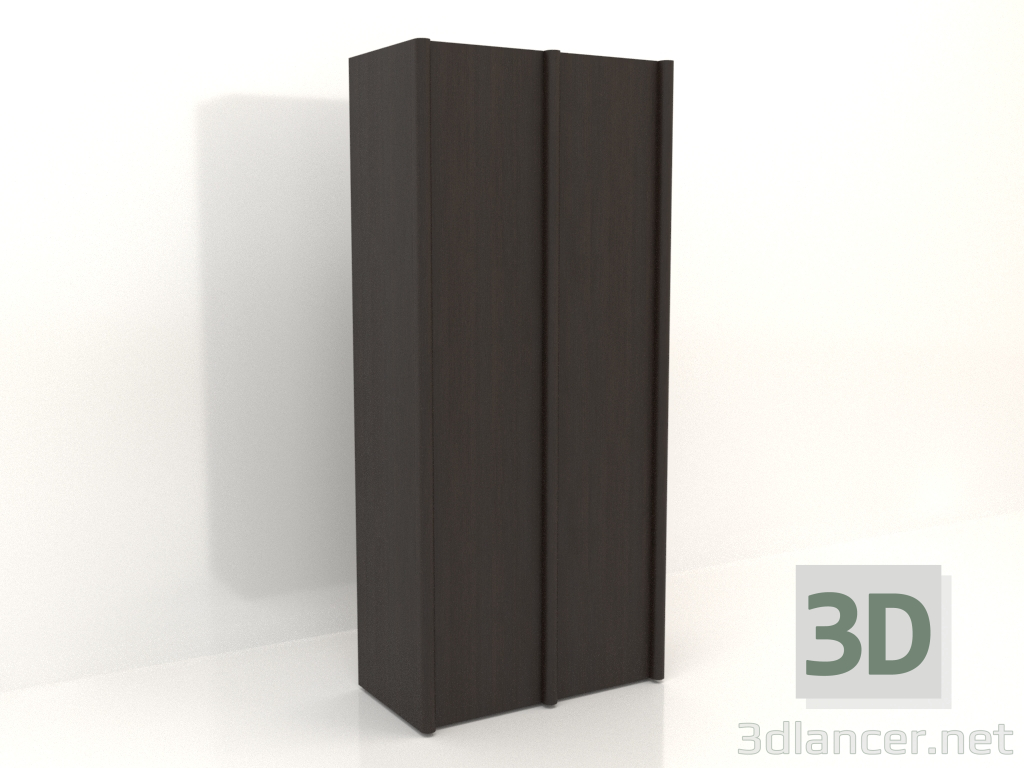 3d model Armario MW 05 madera (1260x667x2818, madera marrón oscuro) - vista previa