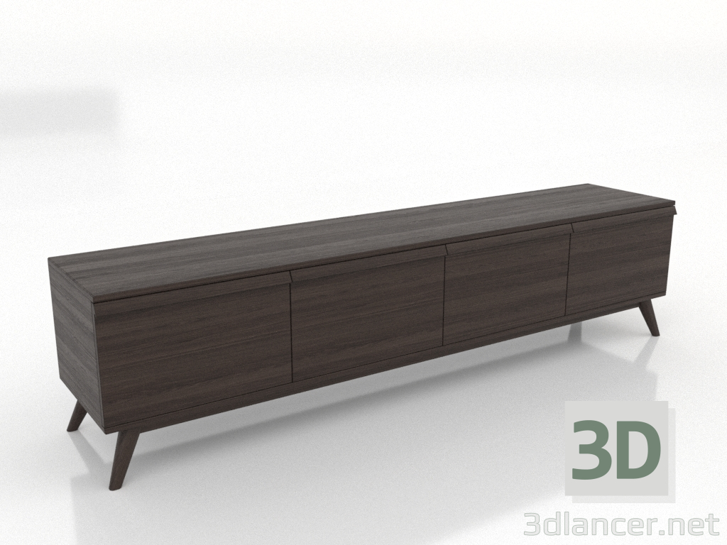 3d model TV stand LARGE 2000 mm (ash walnut) - preview 3d model TV stand LARGE 2000 mm (ash walnut) - preview