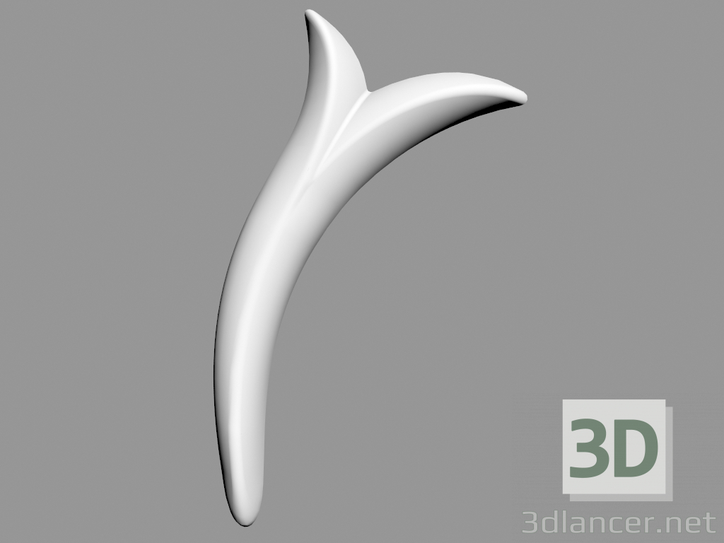 3d model Elemento para el diseño de las paredes G77 - Lily (19.4 x 8.8 x 1.8 cm) - vista previa