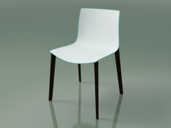 Silla 0355 (4 patas de madera, polipropileno bicolor, wengué)