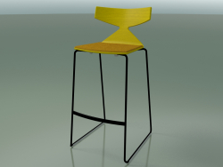 Tabouret de bar empilable 3713 (avec oreiller, Jaune, V39)