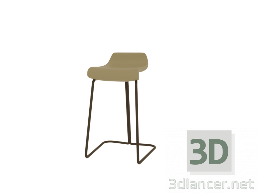 Taburete de bar 3D modelo Compro - render