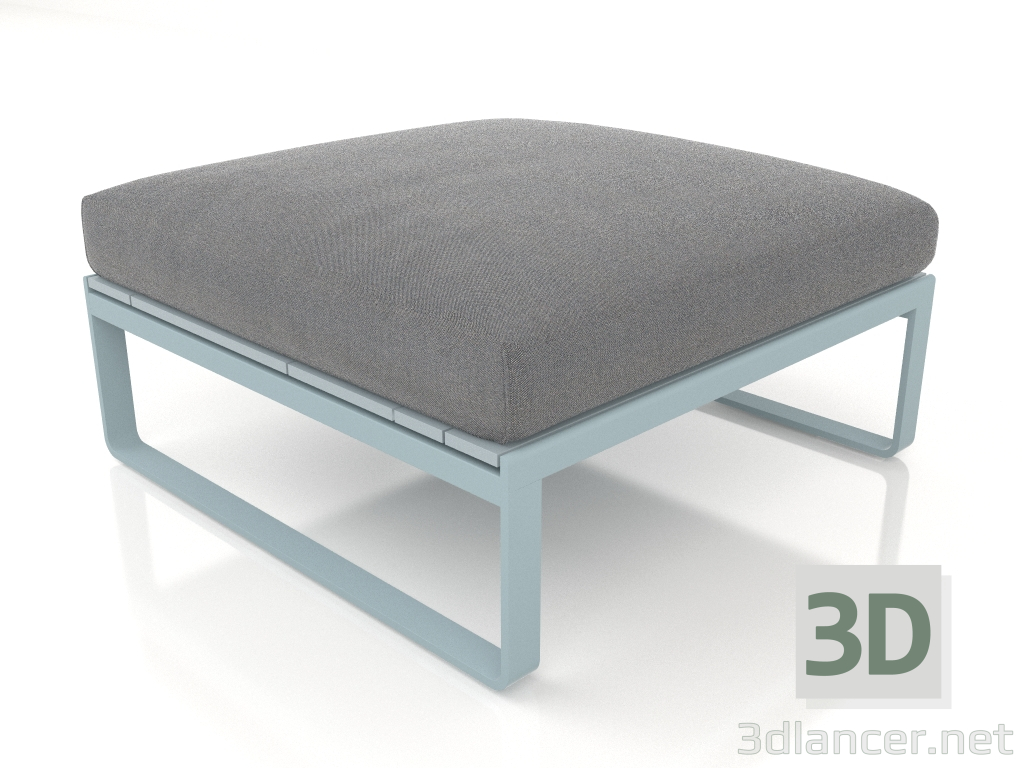 modello 3D Divano modulare, pouf (Grigio blu) - anteprima