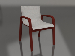 Fauteuil club de salle à manger (rouge vin)