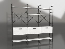 Rack with closed shelves (3 sections)