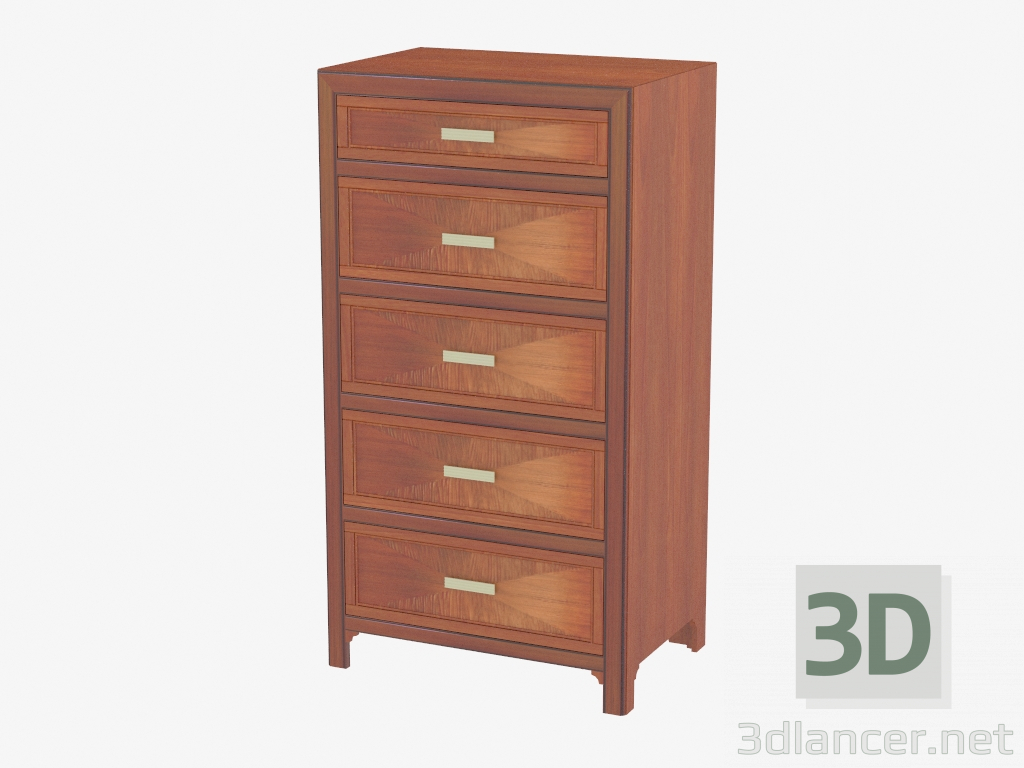 3d model Cofre de cinco cajones LG126 - vista previa