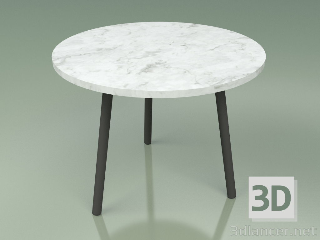 3d model Mesa de centro 013 (Metal Ahumado, Mármol de Carrara) - vista previa