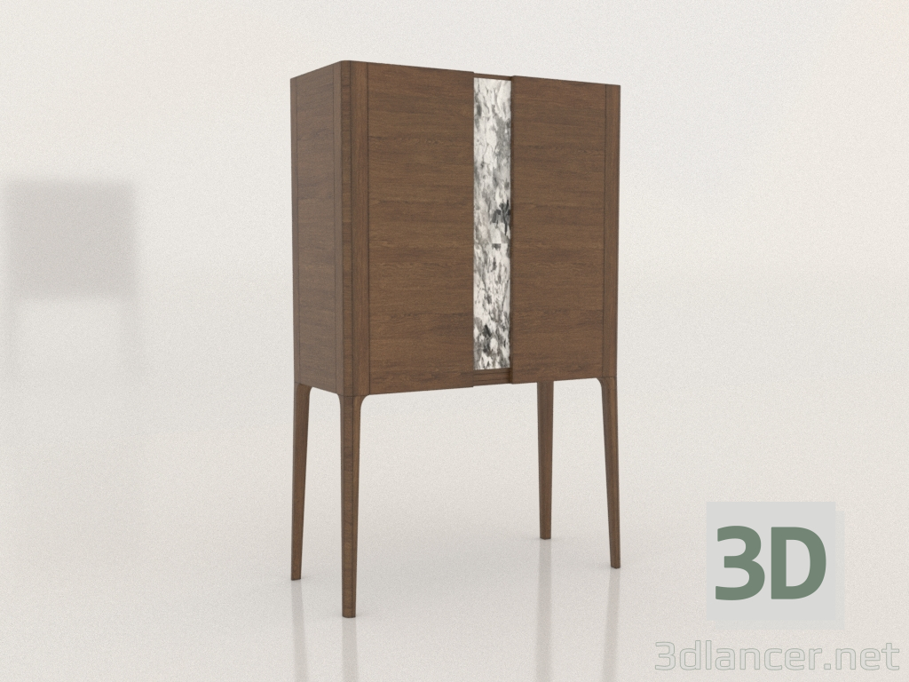 3D Modell Weinschrank (Braun) - Vorschau