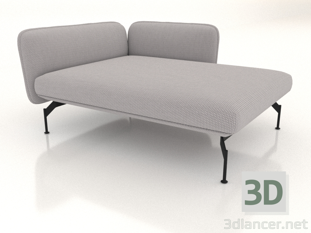 Modelo 3d Chaise longue 125 com apoio de braço 85 à direita - preview