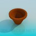 3d model pot for the flowers - preview