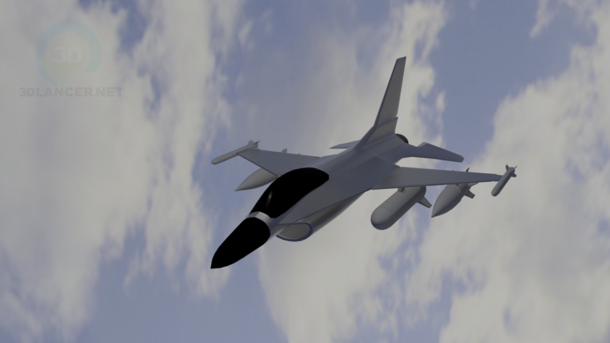 3d model f16 Raptor - preview