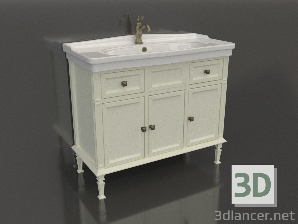3D Modell Kantara 105 Schrank (Elfenbein) - Vorschau 3D Modell Kantara 105 Schrank (Elfenbein) - Vorschau