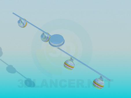3d модель Светильник галогеновый подвесной – превью