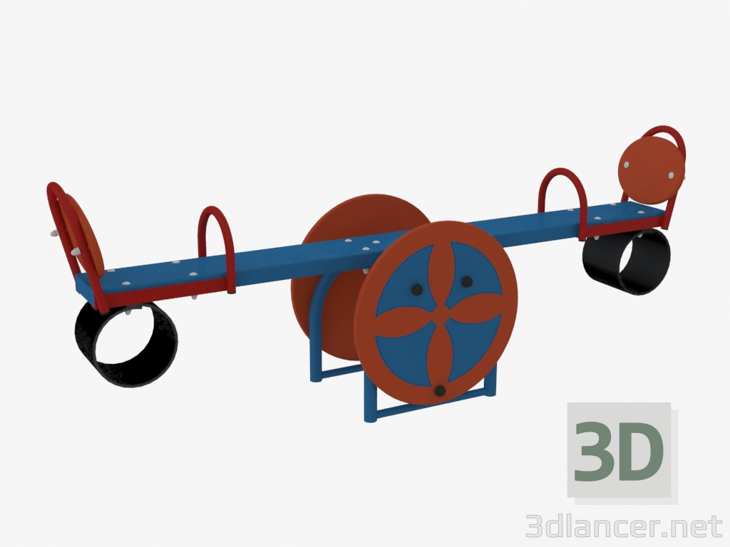 Modelo 3d Balança de cadeira de balanço do parque infantil (6206) - preview