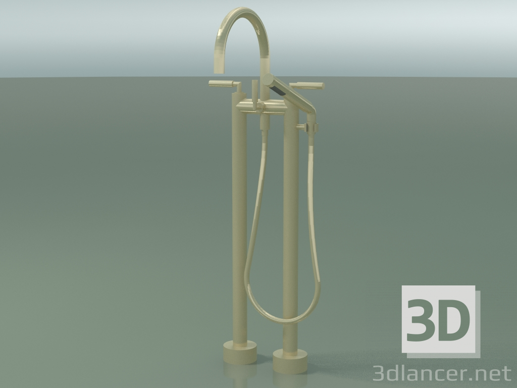 3d model Two-hole bath mixer for free-standing installation (25 943 882-28) - preview