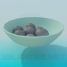 Modelo 3d Vaso com frutas - preview