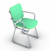 3d model metal upholstered chair - preview