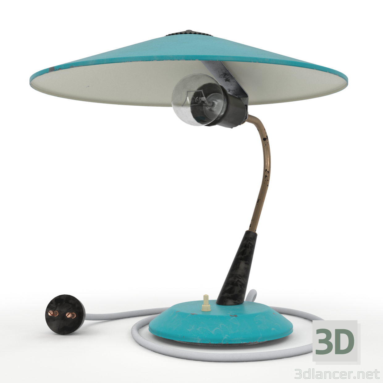 Sowjetische Tischlampe 3D-Modell kaufen - Rendern