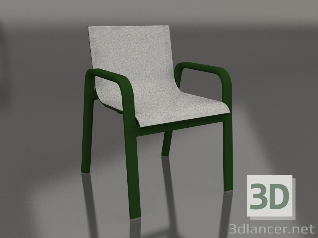 Modelo 3d Poltrona de jantar (verde garrafa) - preview