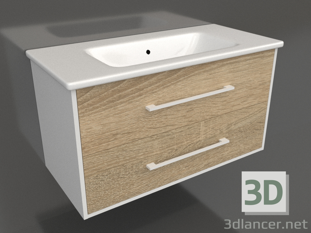 modèle 3D Armoire suspendue 100 cm (Mai.01.10) - preview