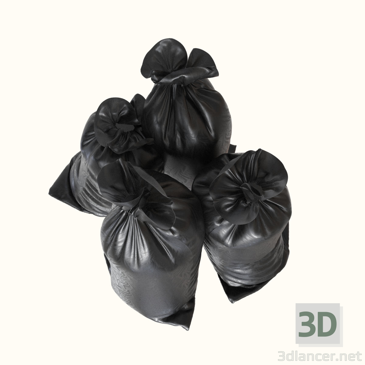 3d Garbage Bags model buy - render