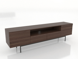 Meuble TV LARGE OPEN 2 2000 mm (noyer foncé)