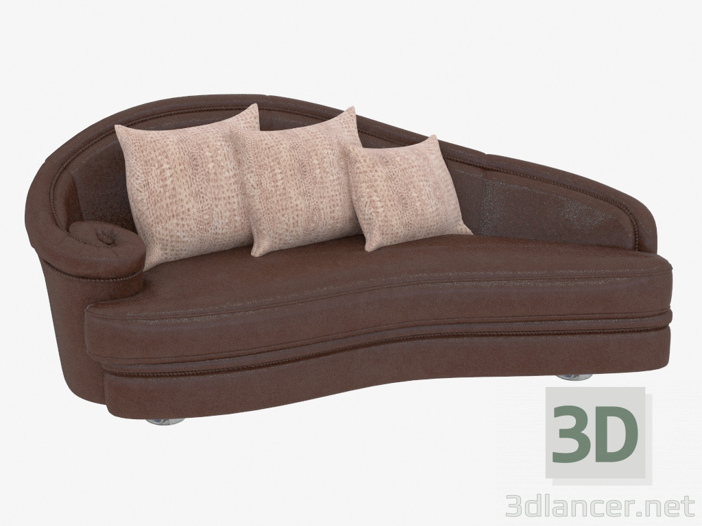 3d model Sofá de cuero - vista previa