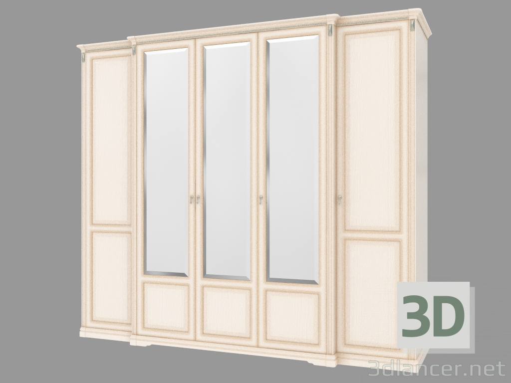 modèle 3D Armoire penderie 5 portes (2692x2336x730) - preview