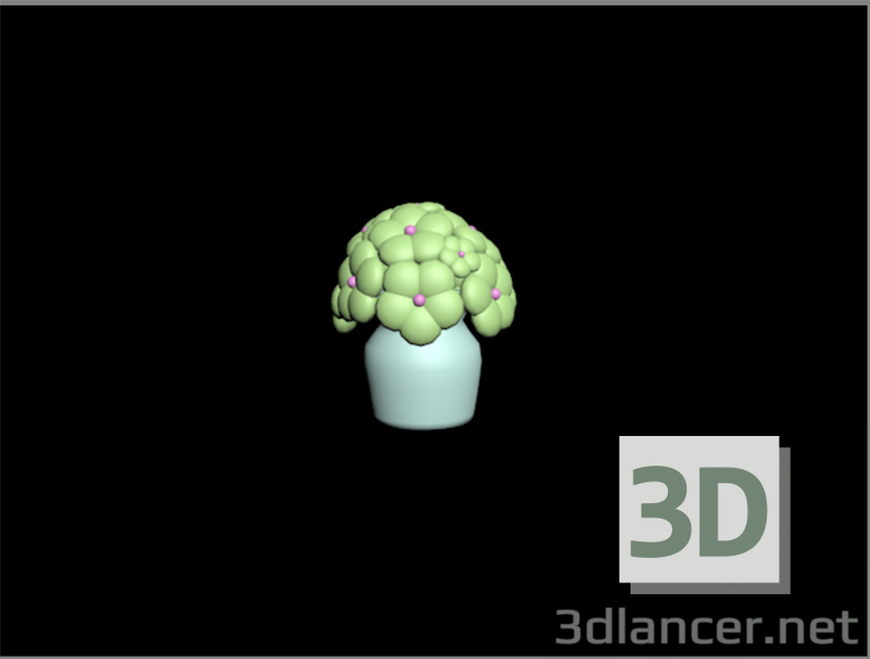 Modelo 3d Flores - preview