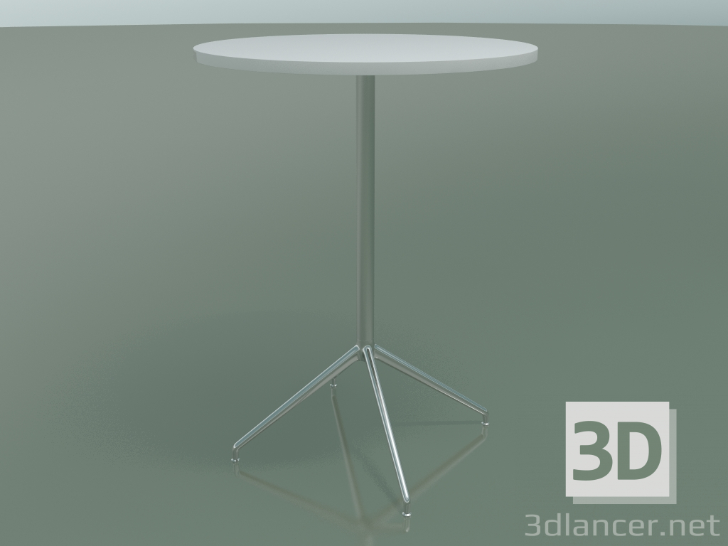 modello 3D Tavolo rotondo 5718, 5735 (H 104.5 - Ø79 cm, Bianco, LU1) - anteprima