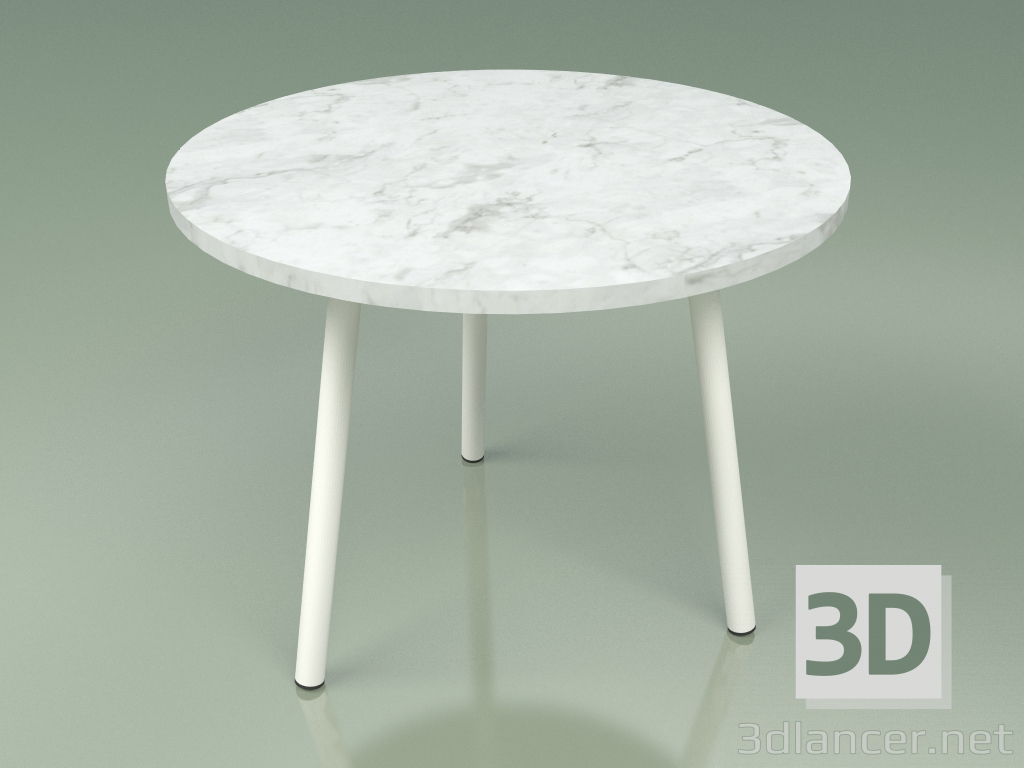 3d модель Стол кофейный 013 (Metal Milk, Carrara Marble) – превью