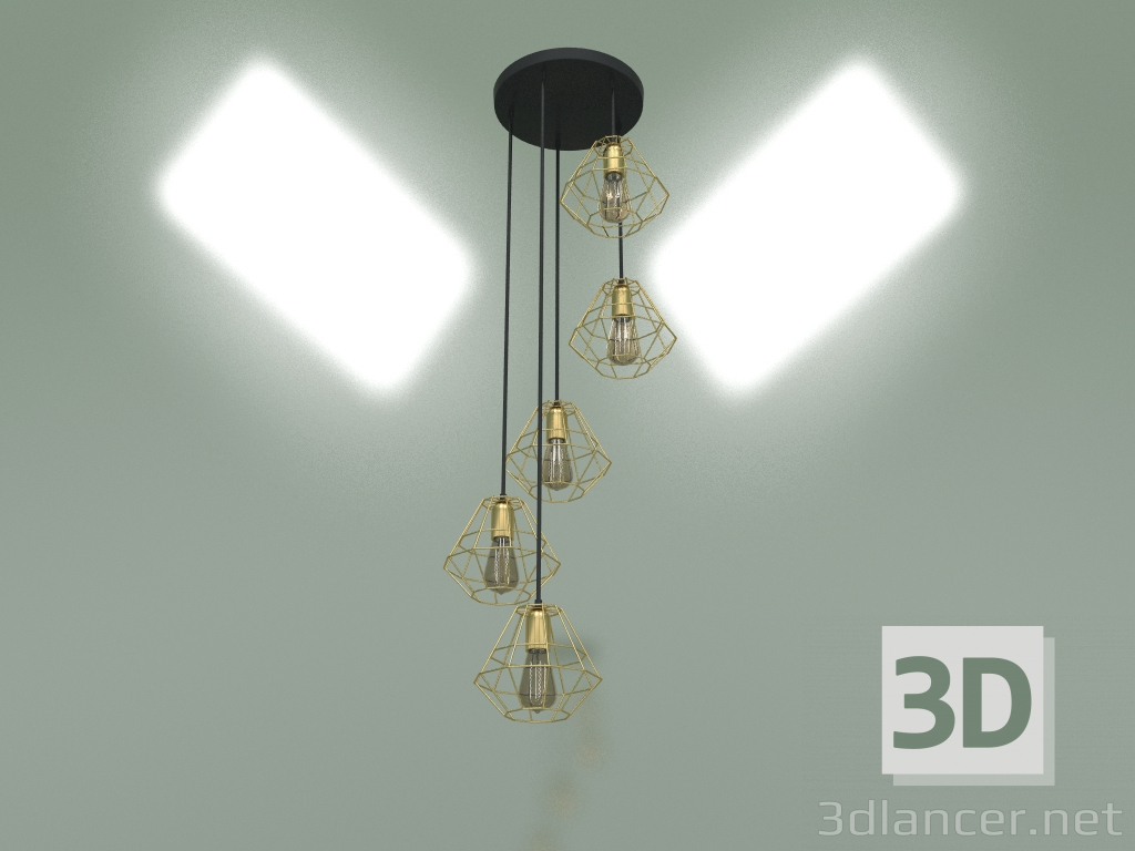 3d model Lámpara colgante 1781 Diamante Oro - vista previa