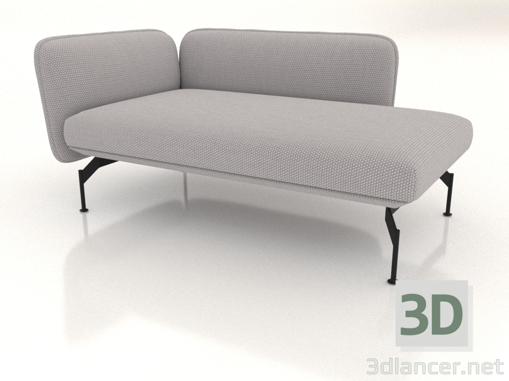 3d model Chaise longue 125 con reposabrazos 110 a la derecha - vista previa