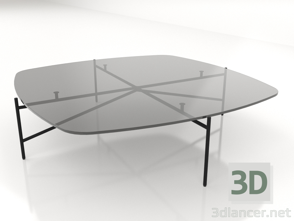 3d model Mesa baja 120x120 con tapa de cristal - vista previa