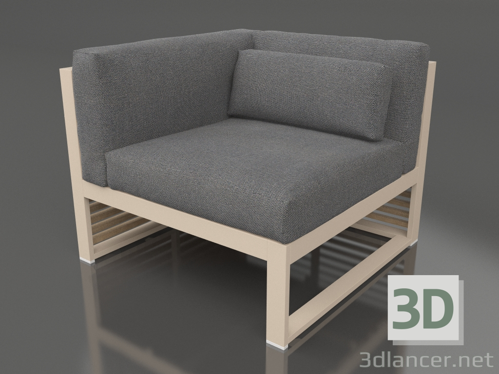 modèle 3D Canapé modulable, section 6 gauche (Sable) - preview