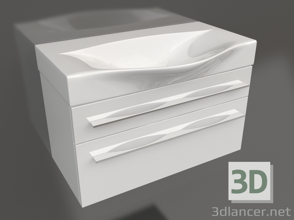 3d model Hanging cabinet 80 cm (Mil.01.08.2.W) - preview